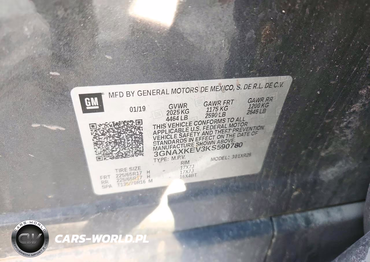 2019 Chevrolet Equinox Lt VIN:3GNAXKEV3KS590780 - 14