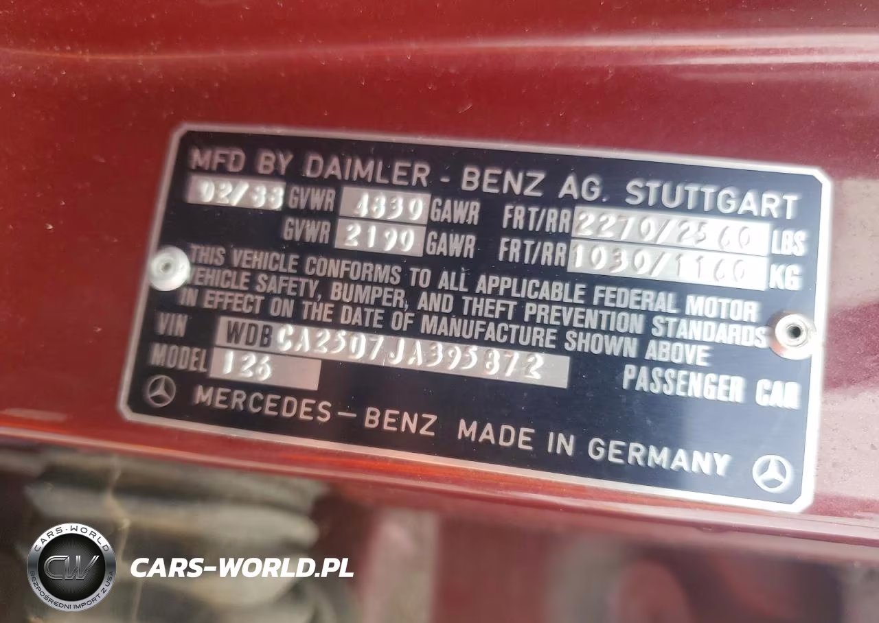 1988 Mercedes-Benz 300 Sel VIN:WDBCA25D7JA395872 - 12