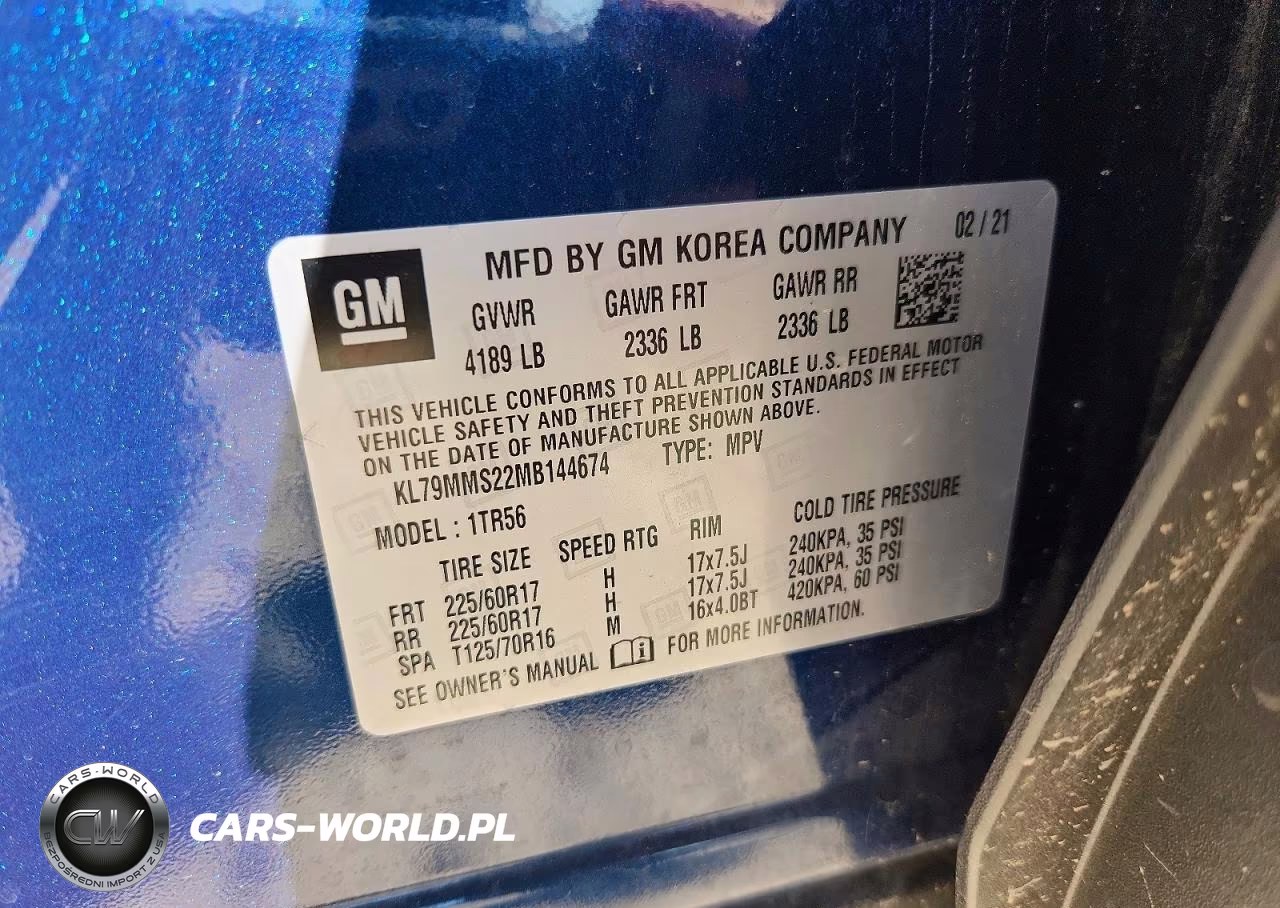 2021 Chevrolet Trailblazer Ls VIN:KL79MMS22MB144674 - 12