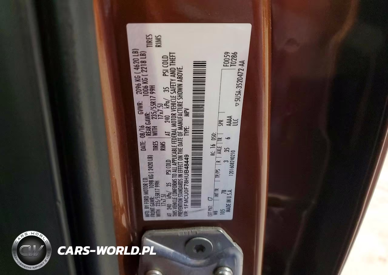2017 Ford Escape S VIN:1FMCU0F78HUB48449 - 13