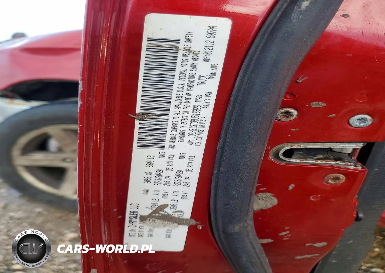 2009 Dodge Ram 1500 VIN:1D3HB13T39J516926 - 12