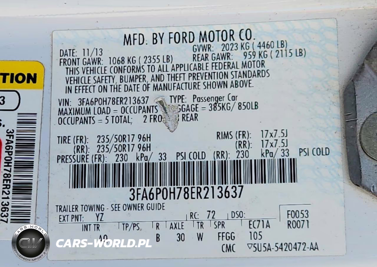 2014 Ford Fusion Se VIN:3FA6P0H78ER213637 - 13