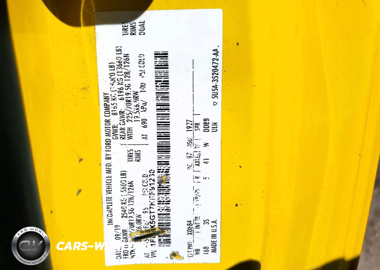 2019 Ford F550 Super Duty VIN:1FD0X5GT7KEF91230 - 12