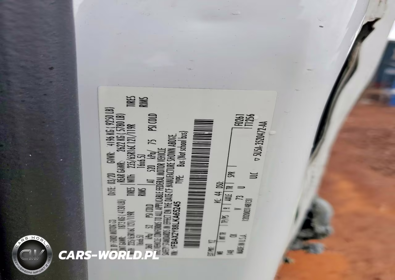 2020 Ford Transit T-350 VIN:1FBAX2Y88LKA65245 - 14