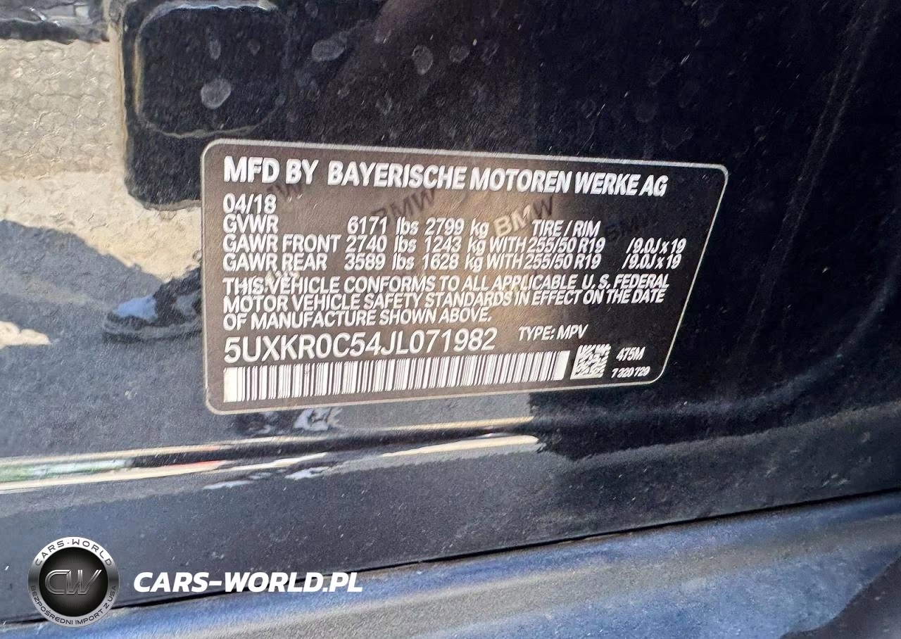 2018 BMW X5 xDrive35I VIN:5UXKR0C54JL071982 - 10