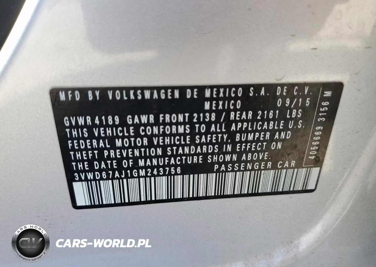 2016 Volkswagen Jetta Se VIN:3VWD67AJ1GM243756 - 12