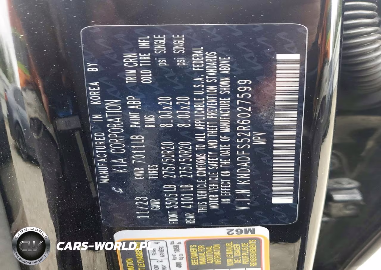 2024 Kia Ev9 Land VIN:KNDADFS52R6027599 - 13