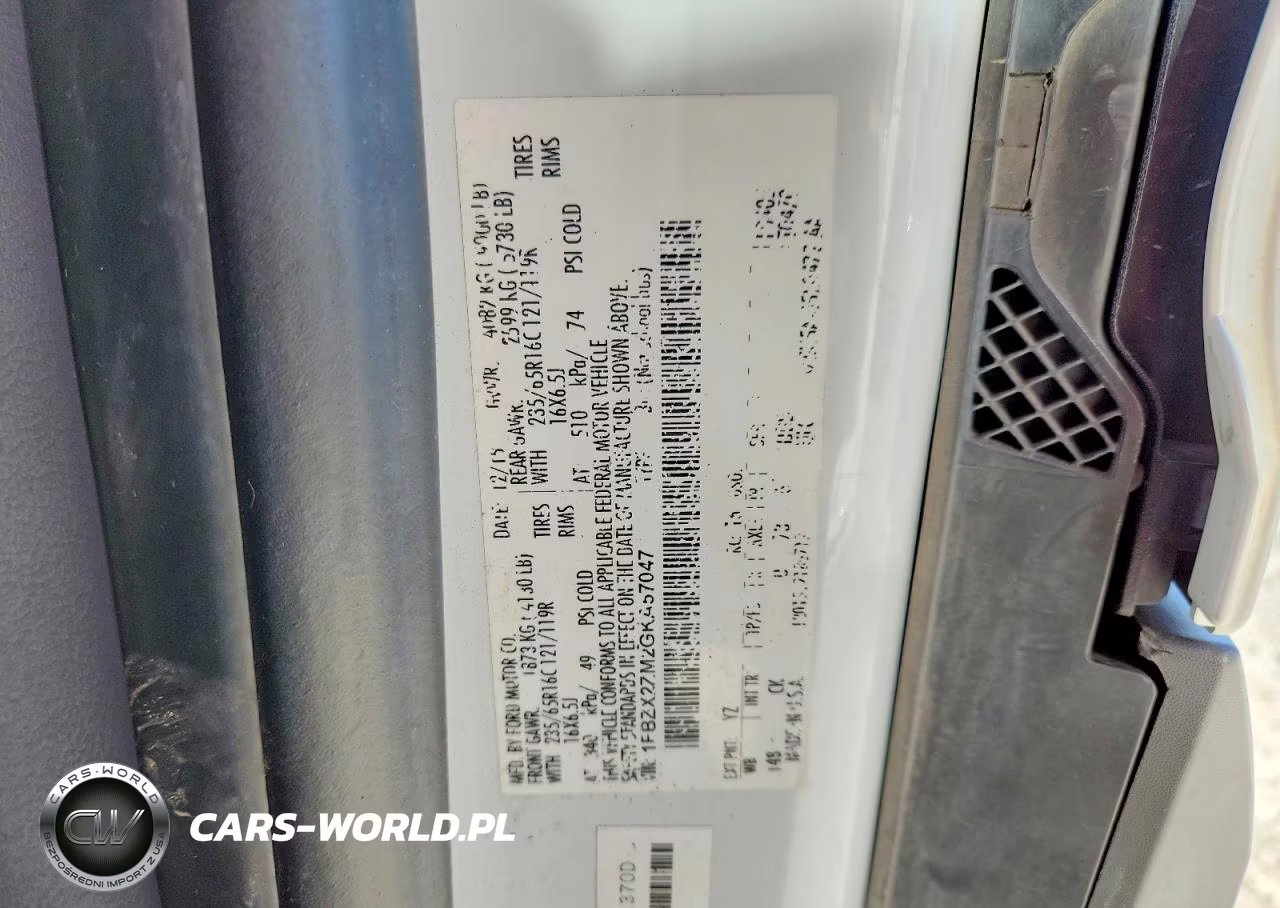 2016 Ford Transit T-350 VIN:1FBZX2ZM2GKA57047 - 13
