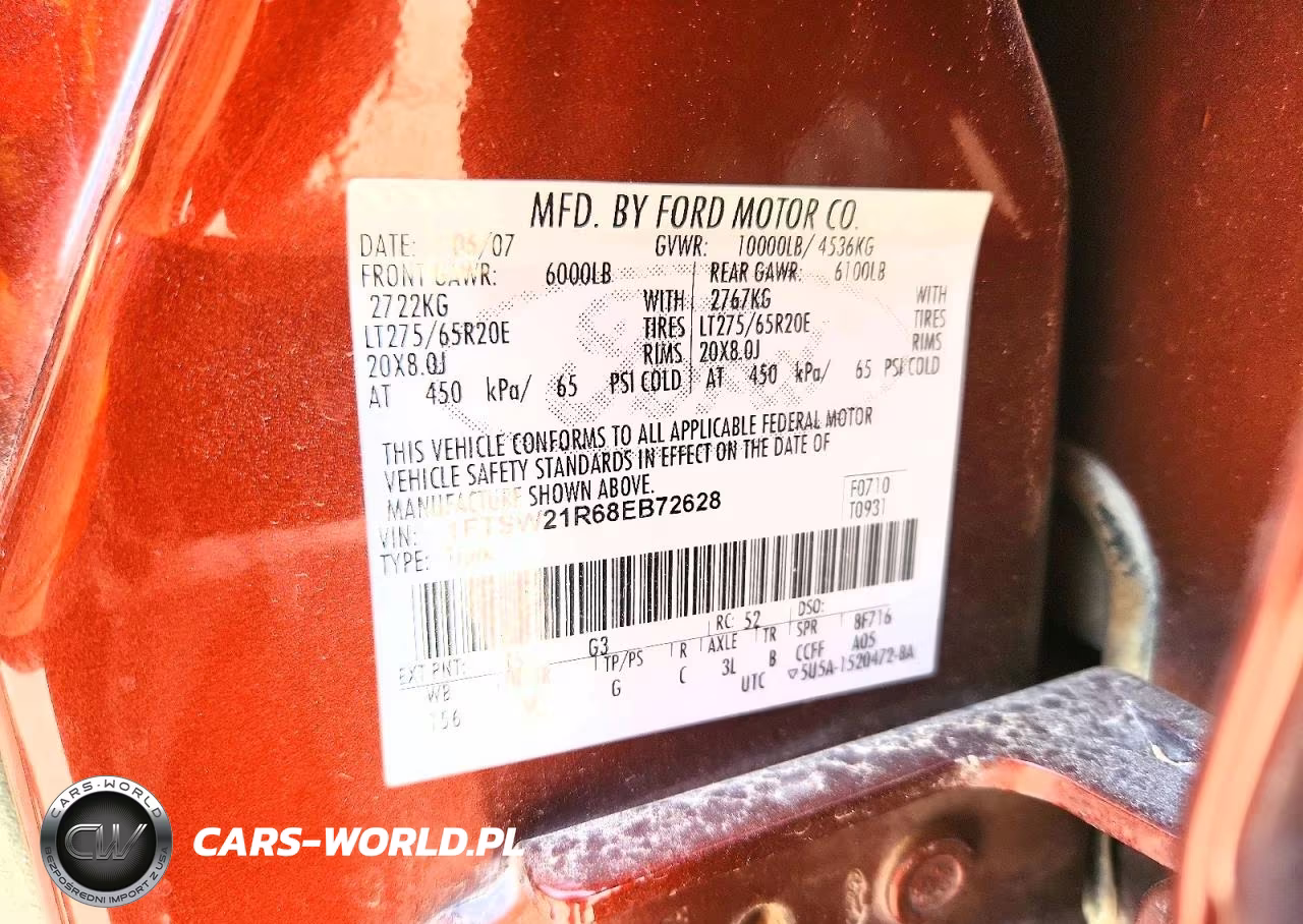 2008 Ford F250 Super Duty VIN:1FTSW21R68EB72628 - 12