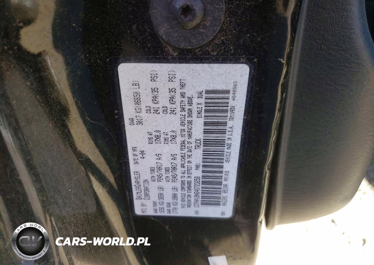 DODGE RAM 1500 S VIN:1D7HA18N64S723258 - 12
