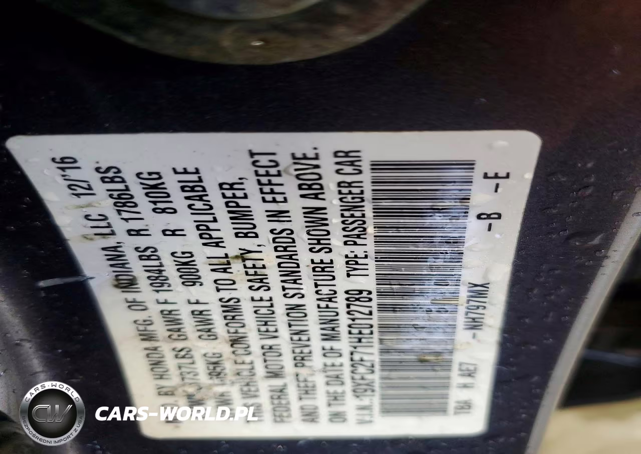 2017 Honda Civic Ex VIN:19XFC2F71HE012789 - 12