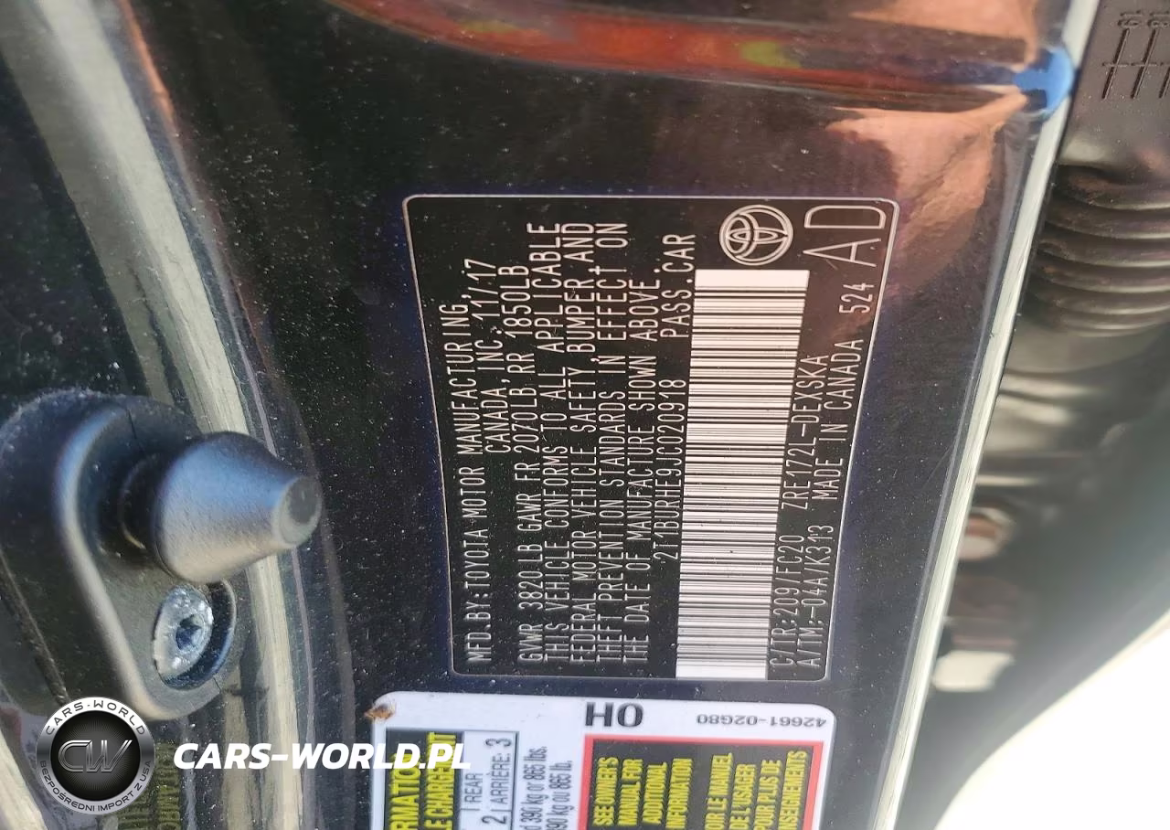 2018 Toyota Corolla Se VIN:2T1BURHE9JC020918 - 12