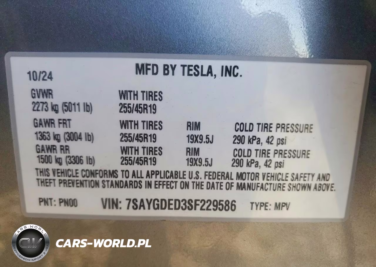 2025 Tesla Model Y VIN:7SAYGDED3SF229586 - 13