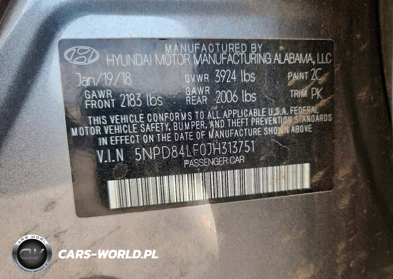 2018 Hyundai Elantra Sel VIN:5NPD84LF0JH313751 - 13