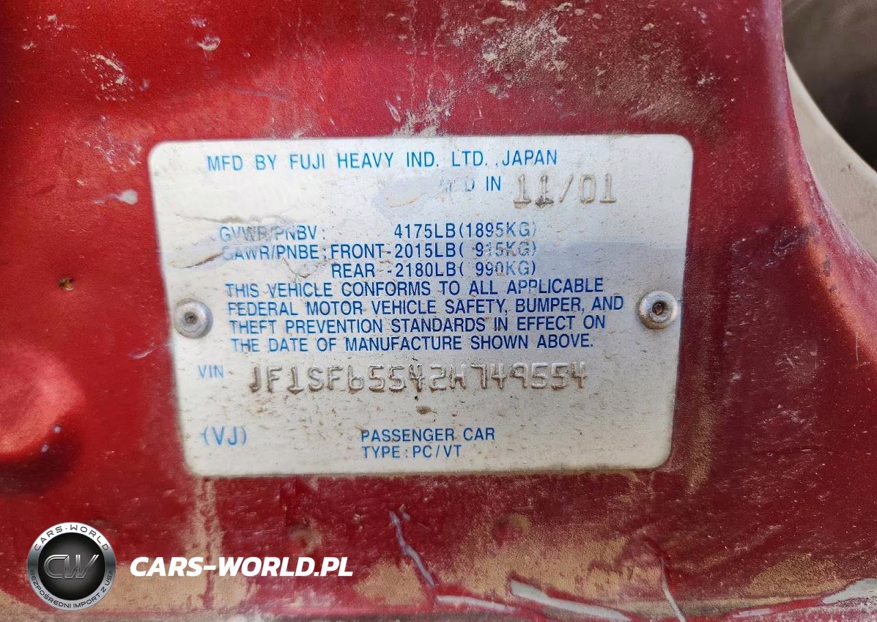 2002 Subaru Forester S VIN:JF1SF65542H749554 - 12