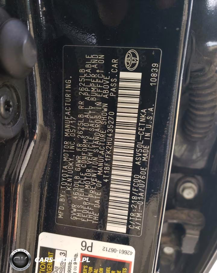 2017 Toyota Camry Le VIN:4T1BF1FK2HU435270 - 12