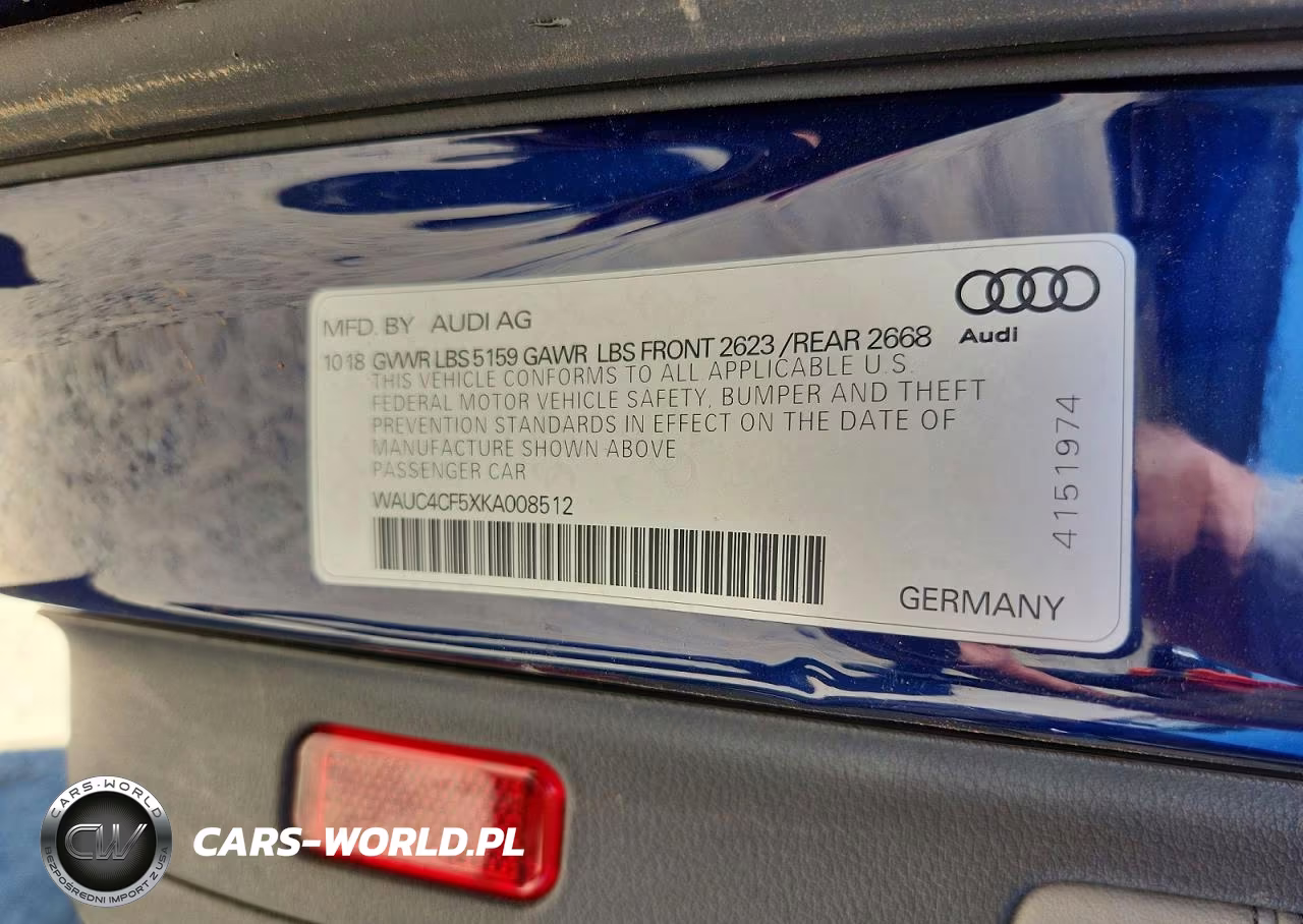 2019 Audi S5 Prestige VIN:WAUC4CF5XKA008512 - 12