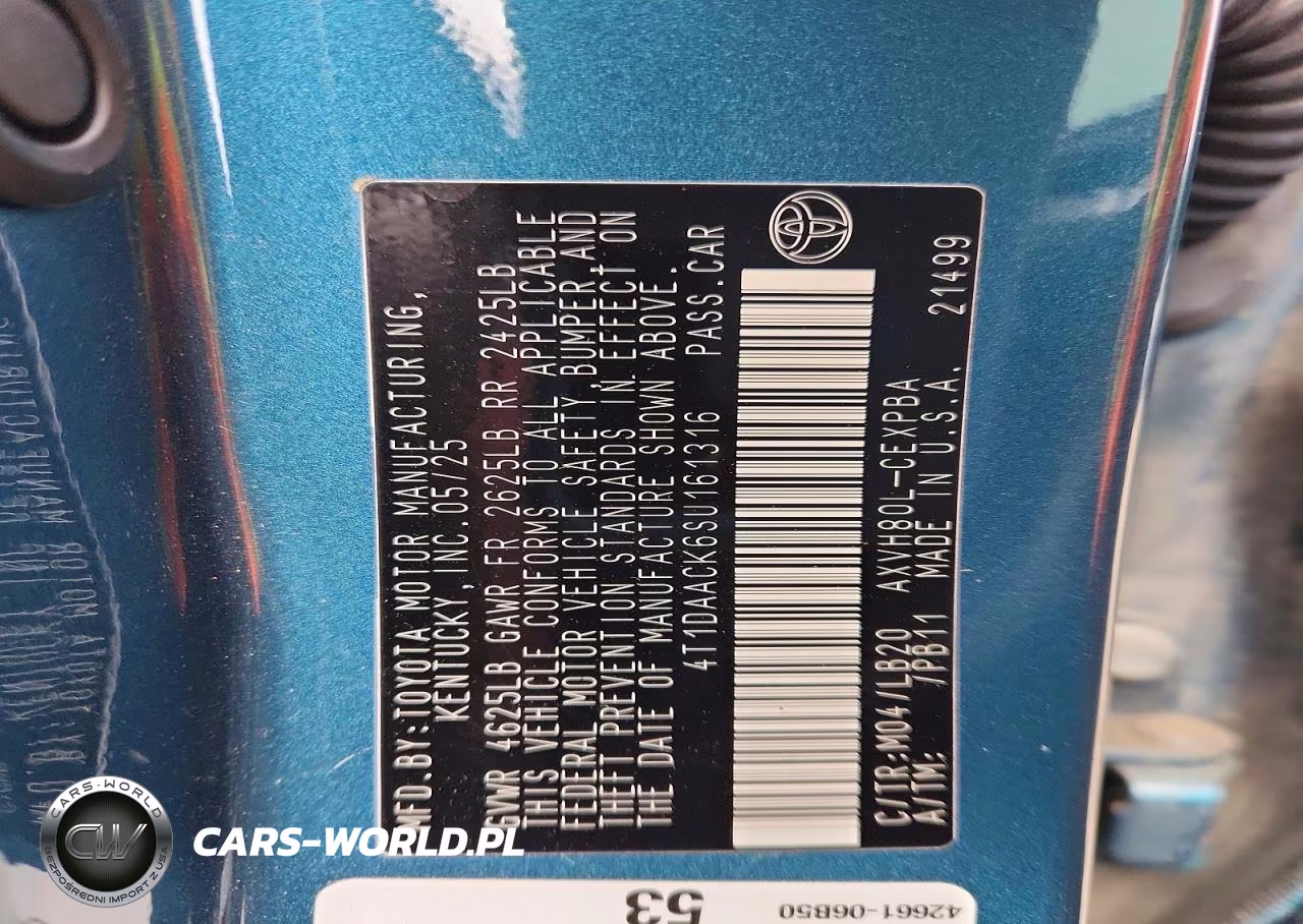 2025 Toyota Camry Xse VIN:4T1DAACK6SU161316 - 12