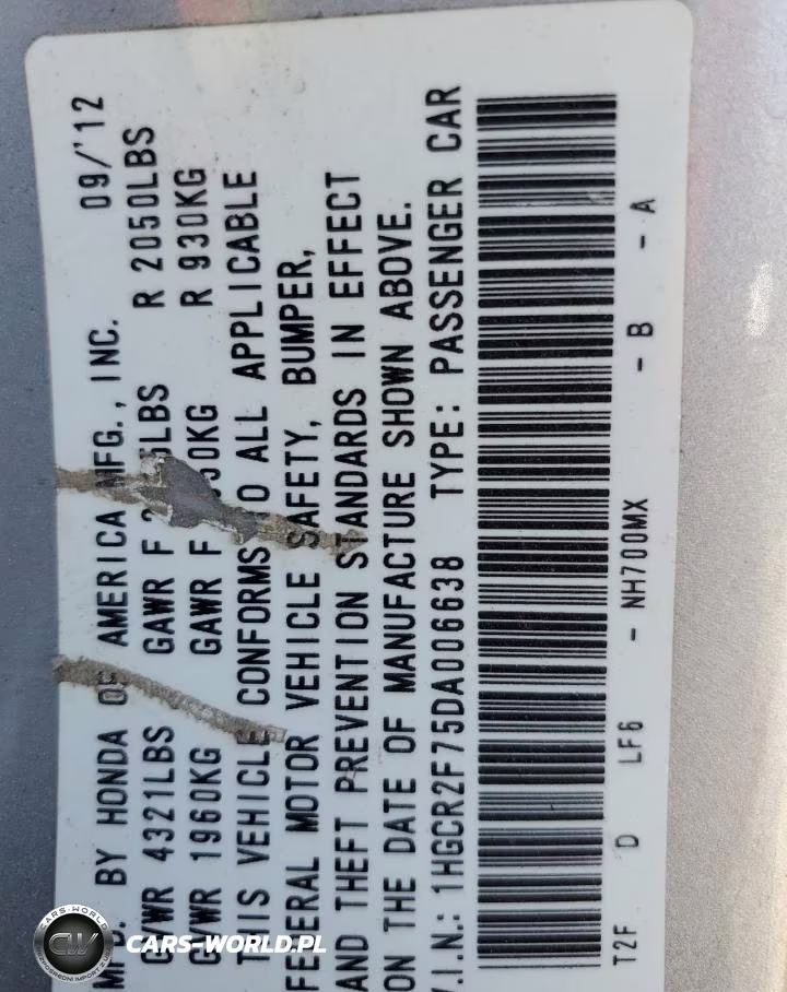 2013 Honda Accord Ex VIN:1HGCR2F75DA006638 - 24
