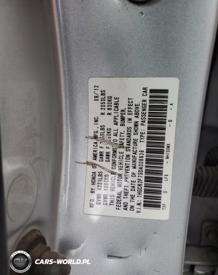 2013 Honda Accord Ex VIN:1HGCR2F75DA006638 - 25