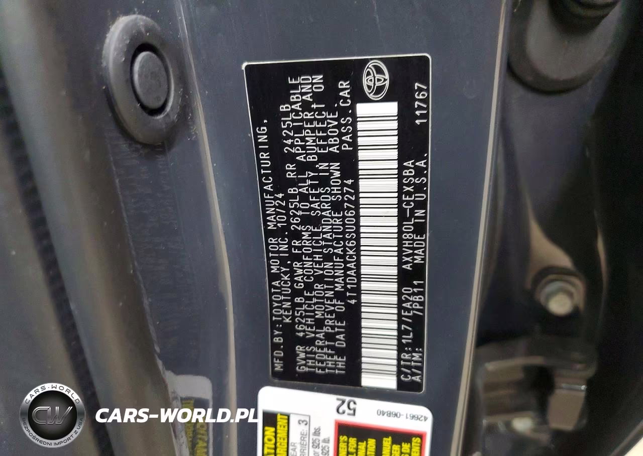2025 Toyota Camry Se VIN:4T1DAACK6SU067274 - 12