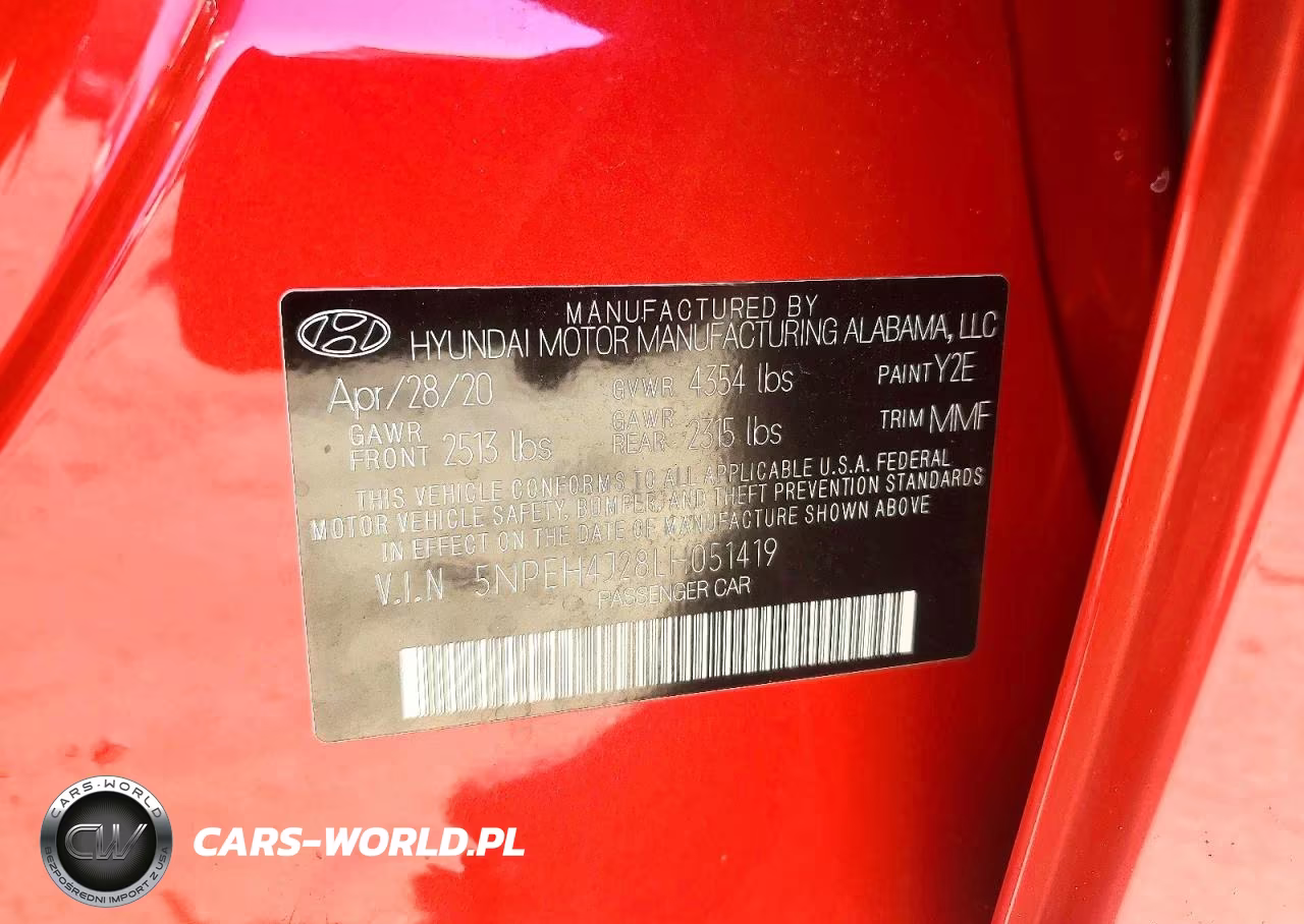 2020 Hyundai Sonata Limited VIN:5NPEH4J28LH051419 - 12
