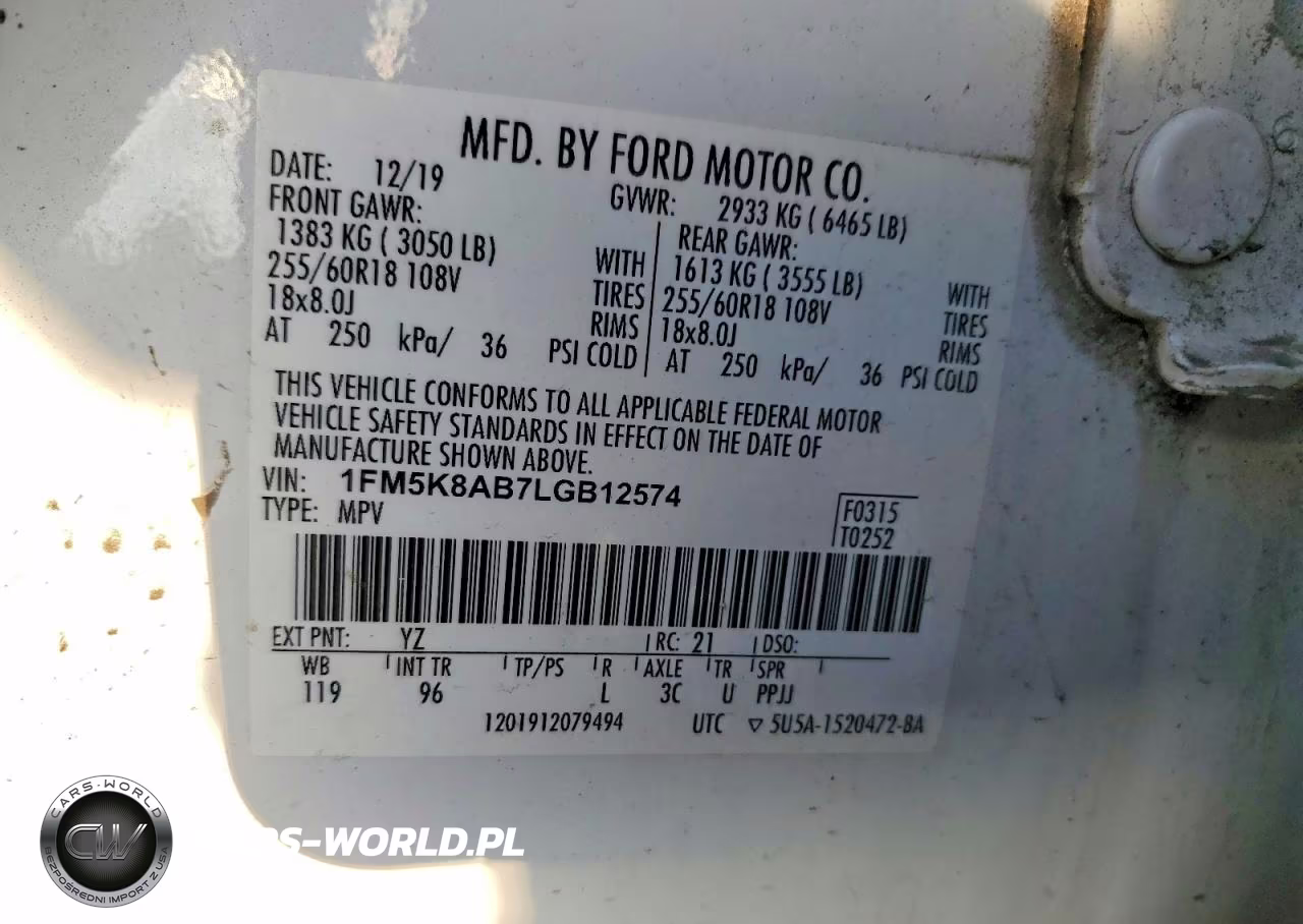 2020 Ford Explorer Police Interceptor VIN:1FM5K8AB7LGB12574 - 14