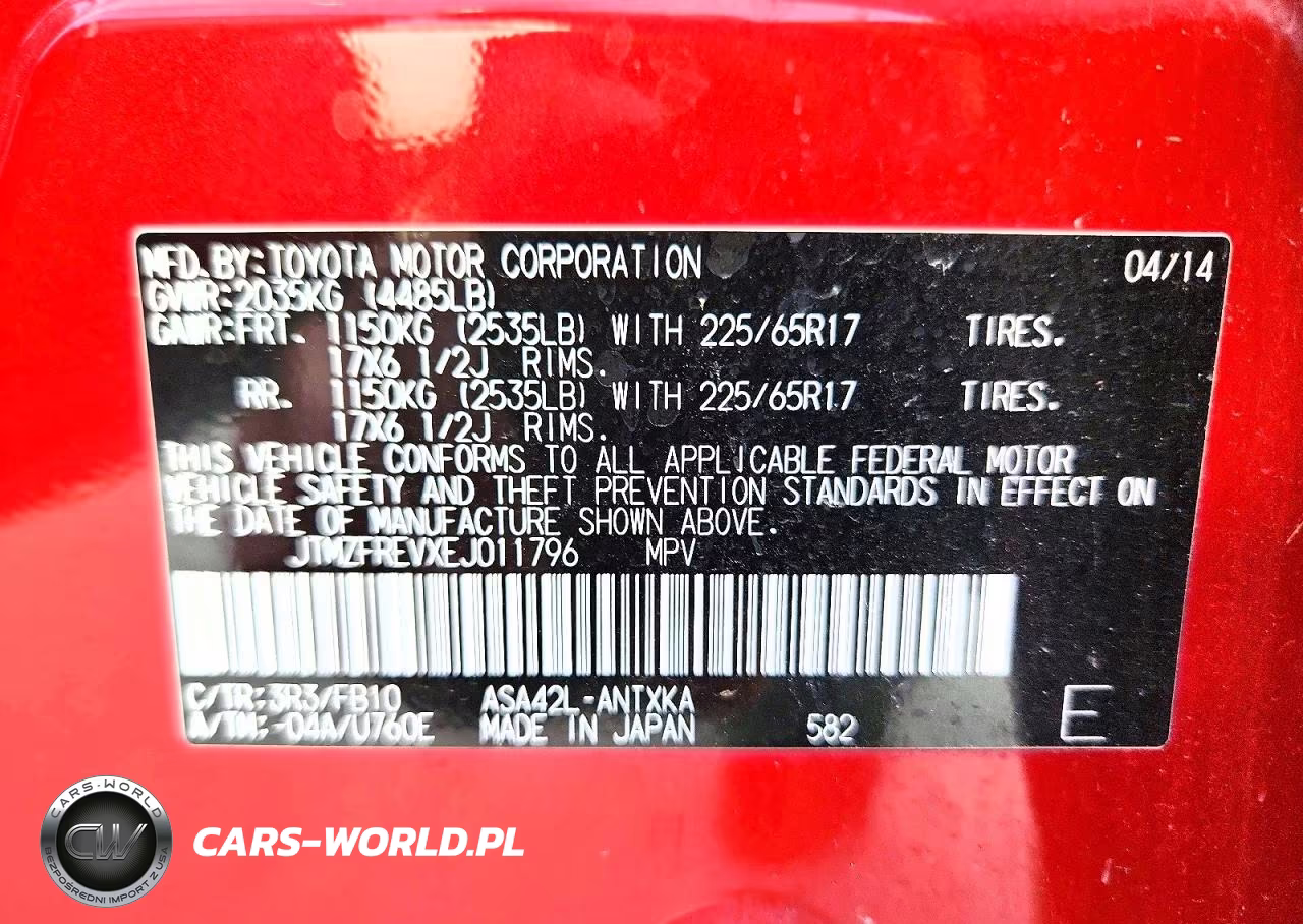 2014 Toyota Rav4 Le VIN:JTMZFREVXEJ011796 - 13