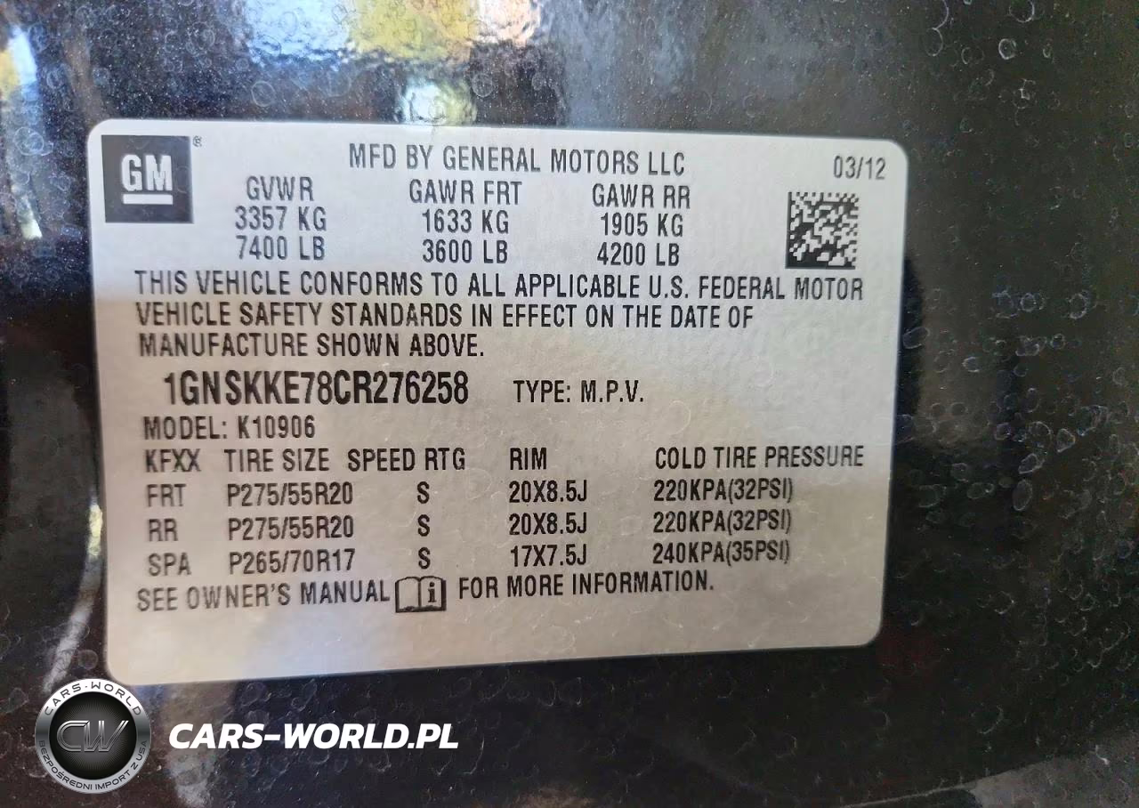 2012 Chevrolet Suburban K1500 Ltz VIN:1GNSKKE78CR276258 - 13