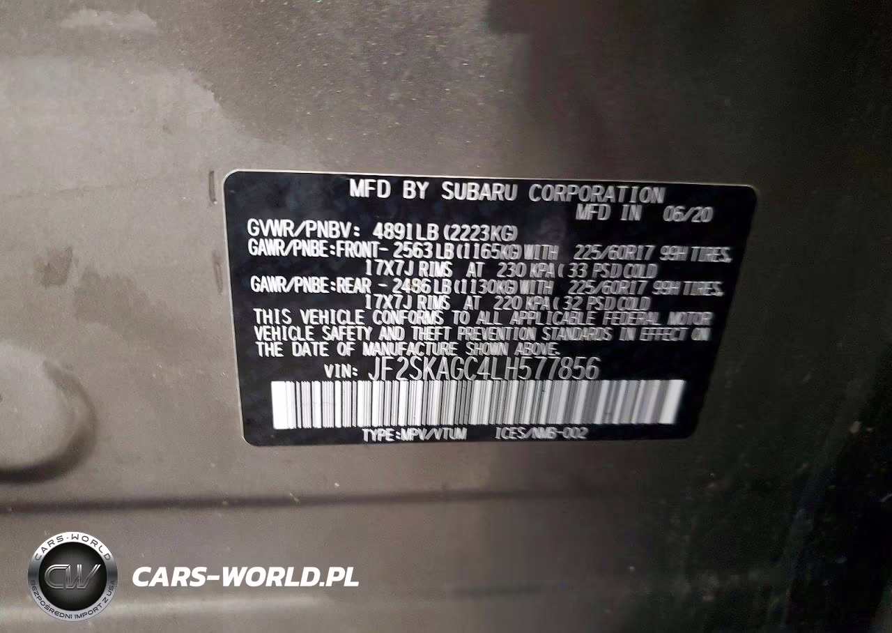2020 Subaru Forester Premium VIN:JF2SKAGC4LH577856 - 14