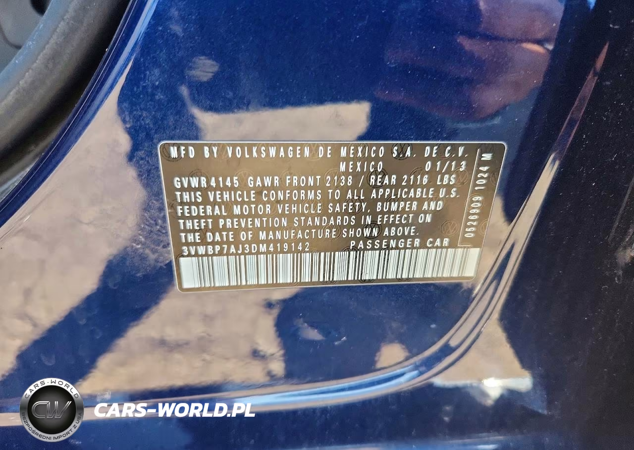2013 Volkswagen Jetta Se VIN:3VWBP7AJ3DM419142 - 13