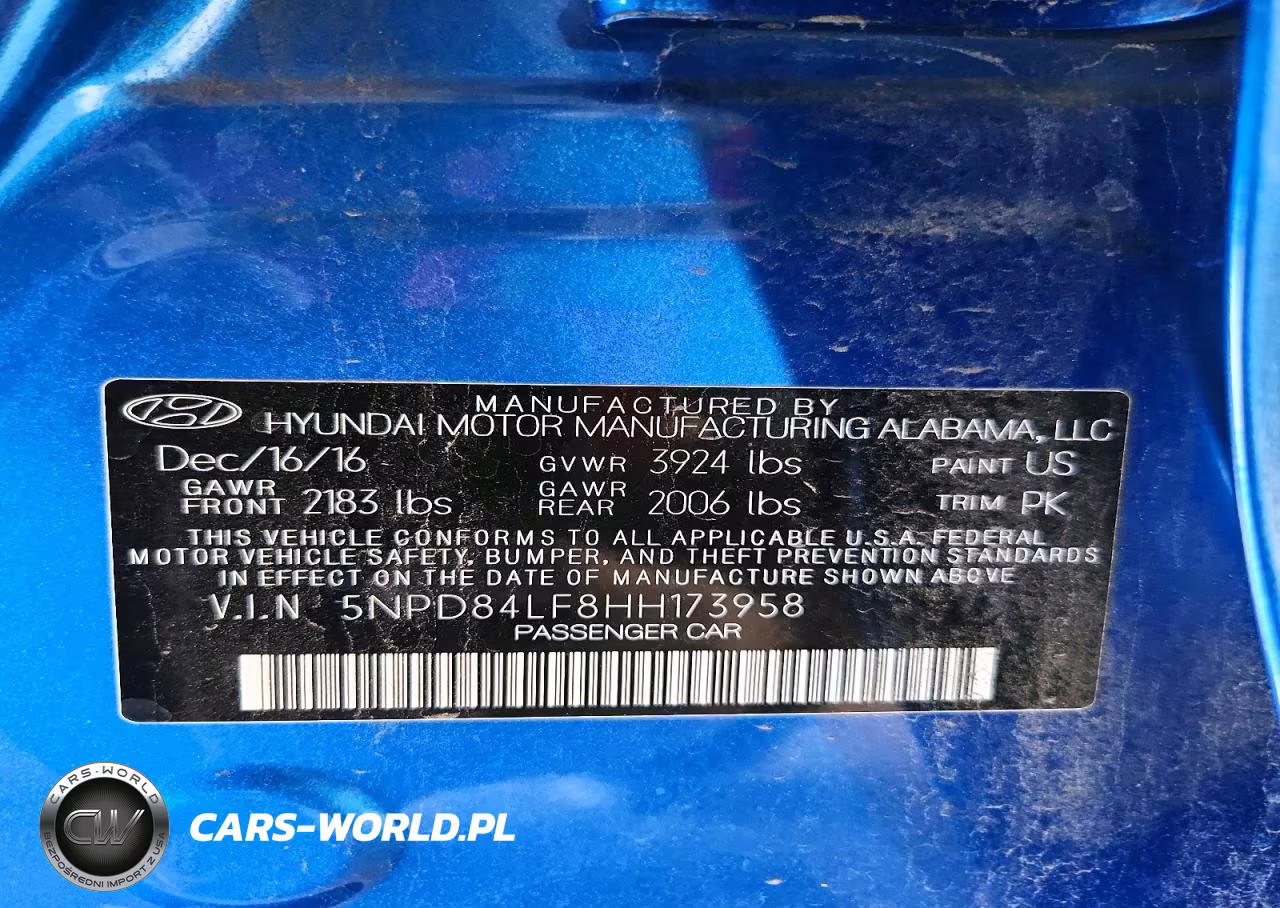 2017 Hyundai Elantra Se VIN:5NPD84LF8HH173958 - 12