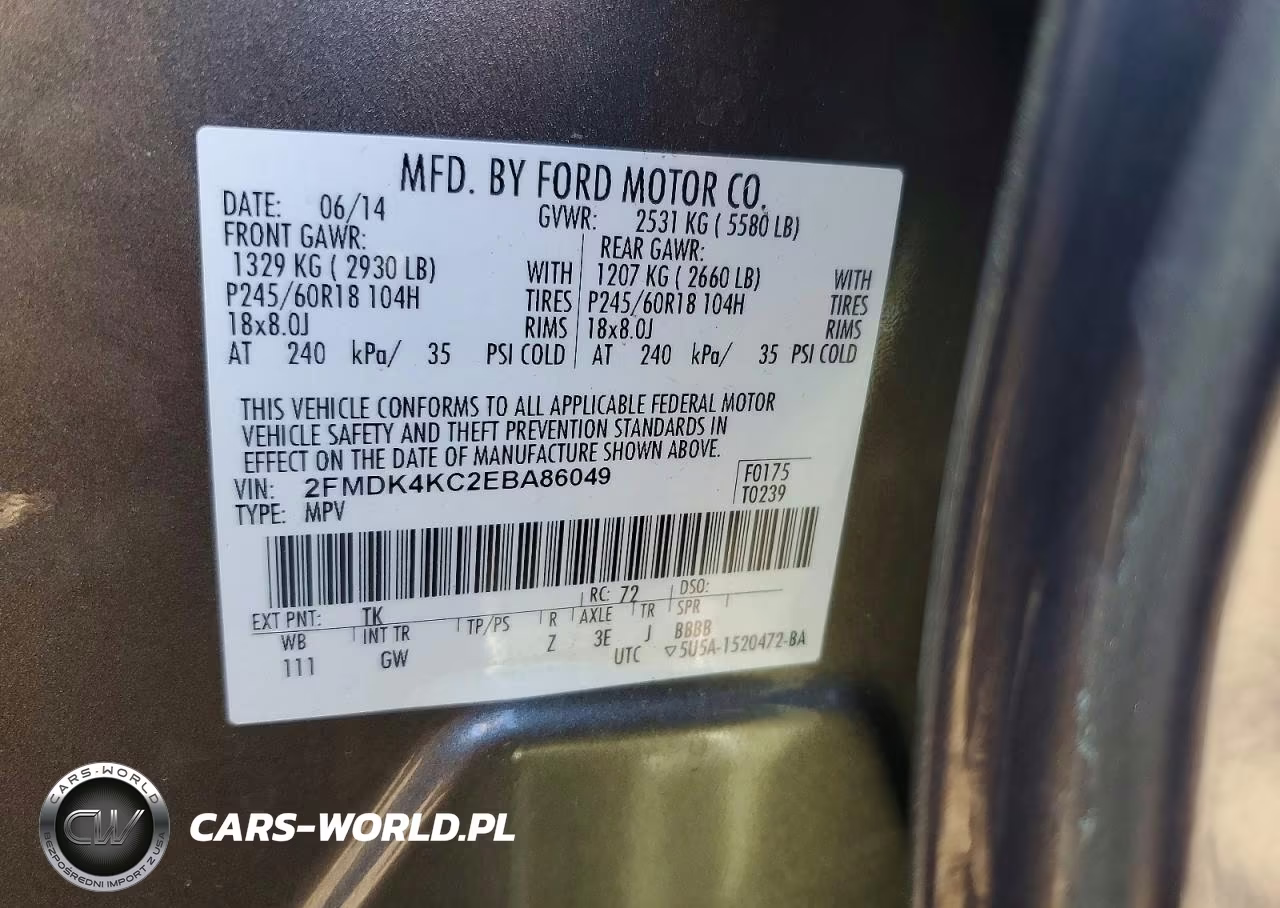 2014 Ford Edge Limited VIN:2FMDK4KC2EBA86049 - 13