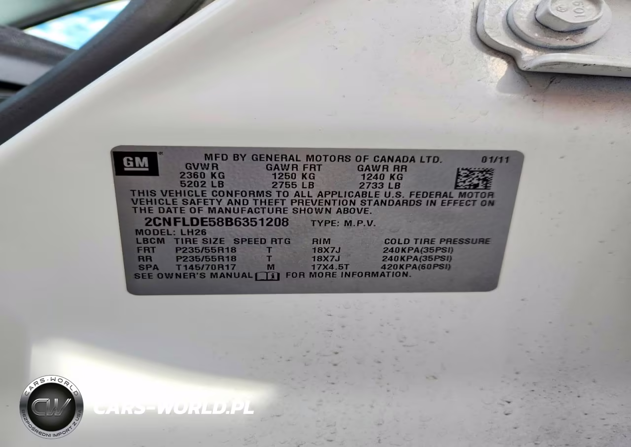 2011 Chevrolet Equinox Lt VIN:2CNFLDE58B6351208 - 13