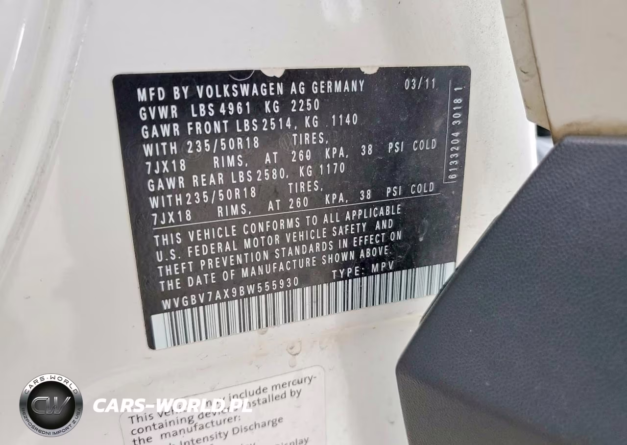 2011 Volkswagen Tiguan S VIN:WVGBV7AX9BW555930 - 13