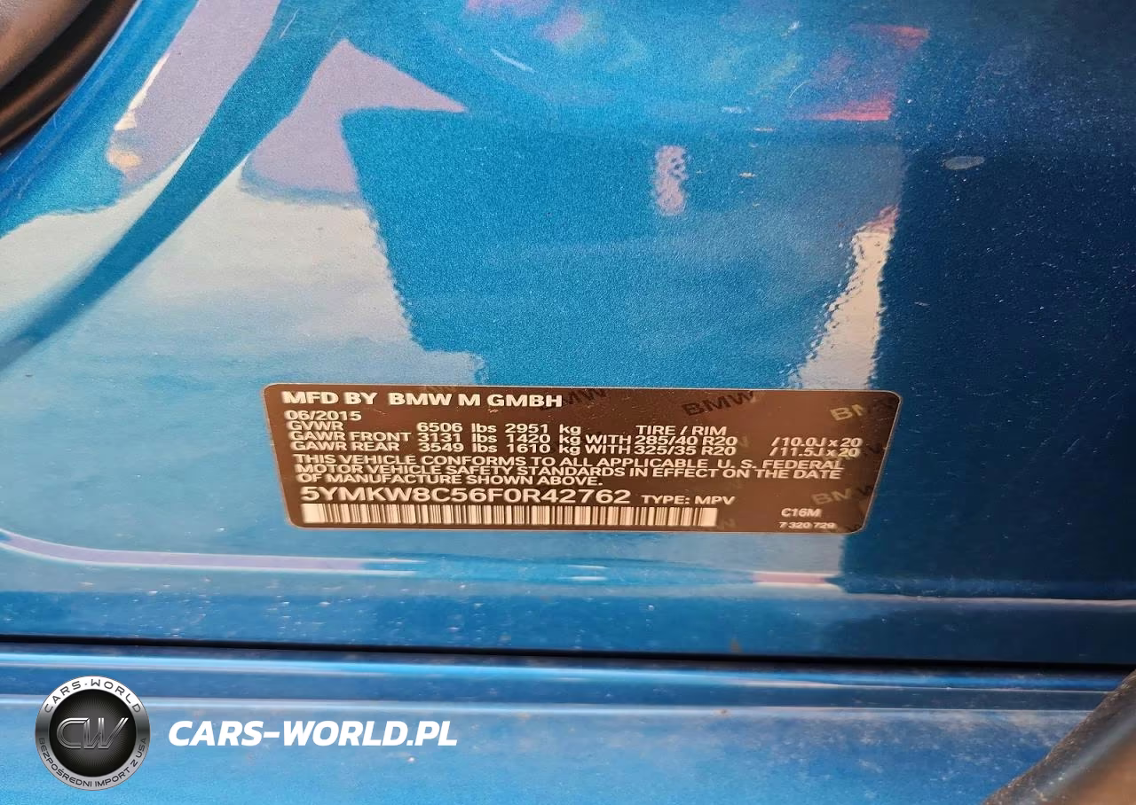 2015 BMW X6 M VIN:5YMKW8C56F0R42762 - 13