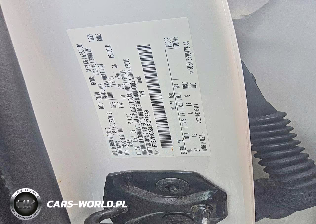 2020 Ford F150 Supercrew VIN:1FTEW1C58LFC77949 - 12