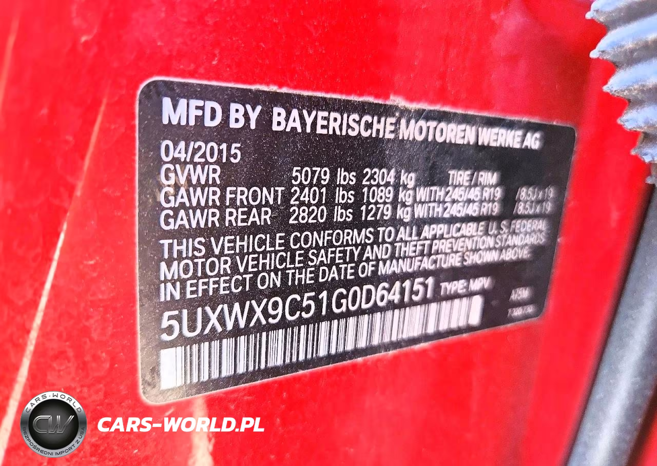 2016 BMW X3 xDrive28I VIN:5UXWX9C51G0D64151 - 13