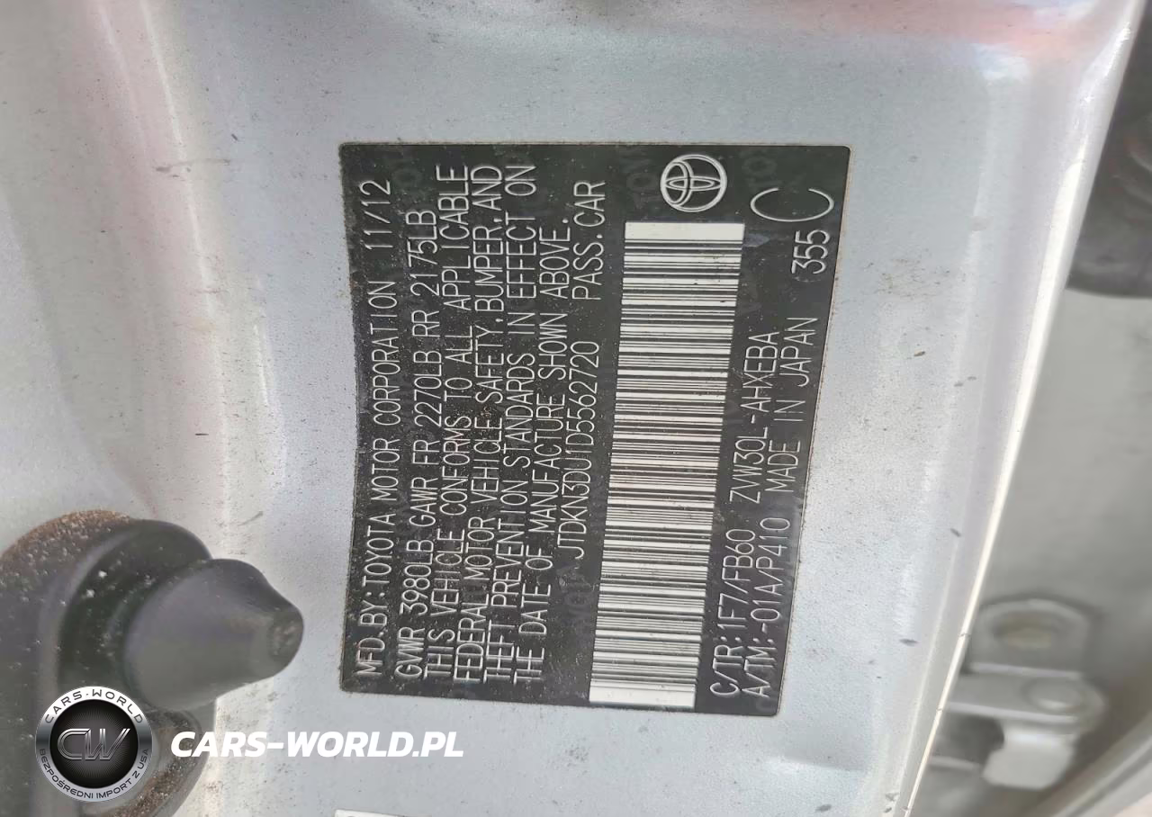2013 Toyota Prius Three VIN:JTDKN3DU1D5562720 - 12