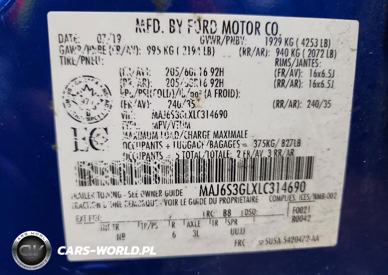 2020 Ford Ecosport Se VIN:MAJ6S3GLXLC314690 - 12