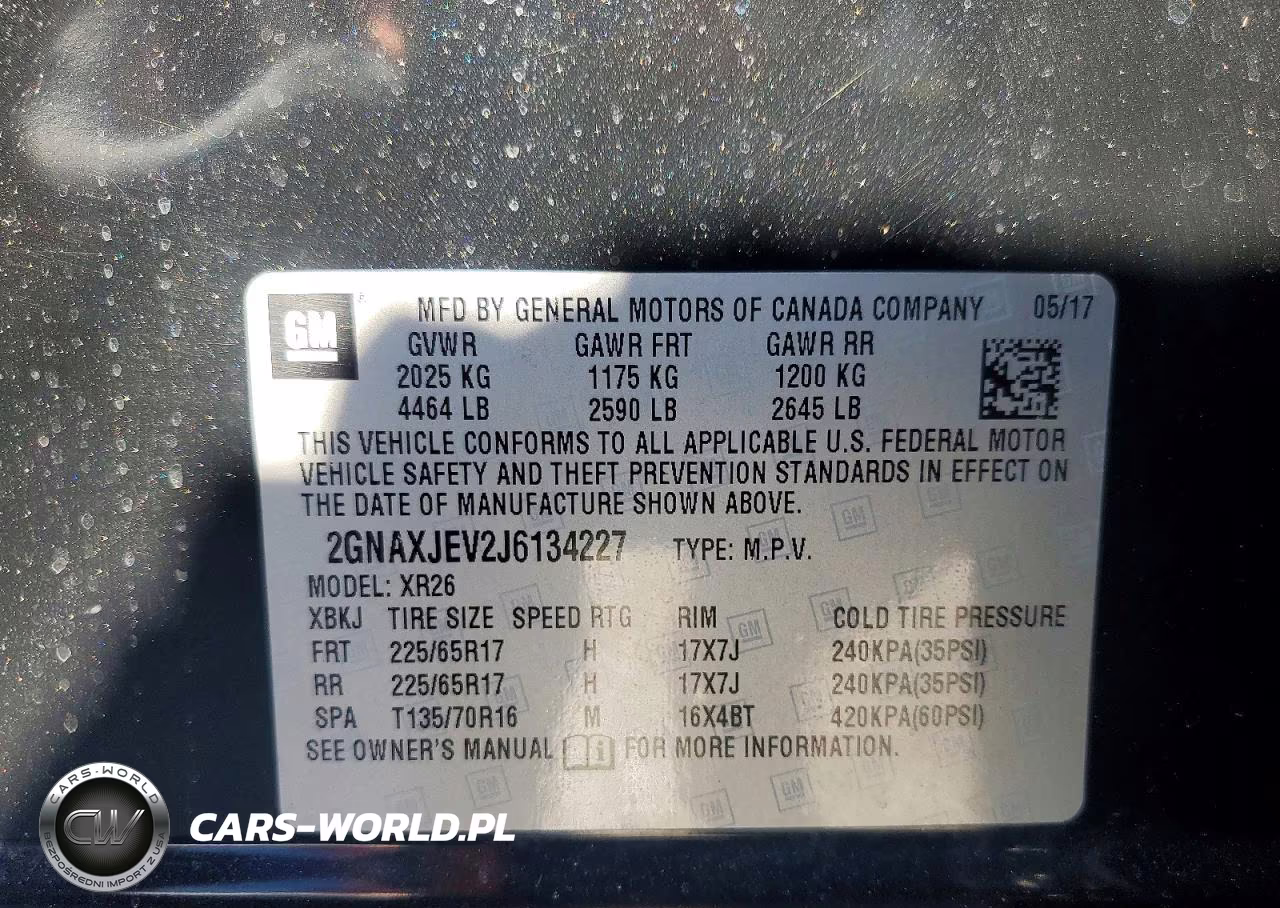2018 Chevrolet Equinox Lt VIN:2GNAXJEV2J6134227 - 13