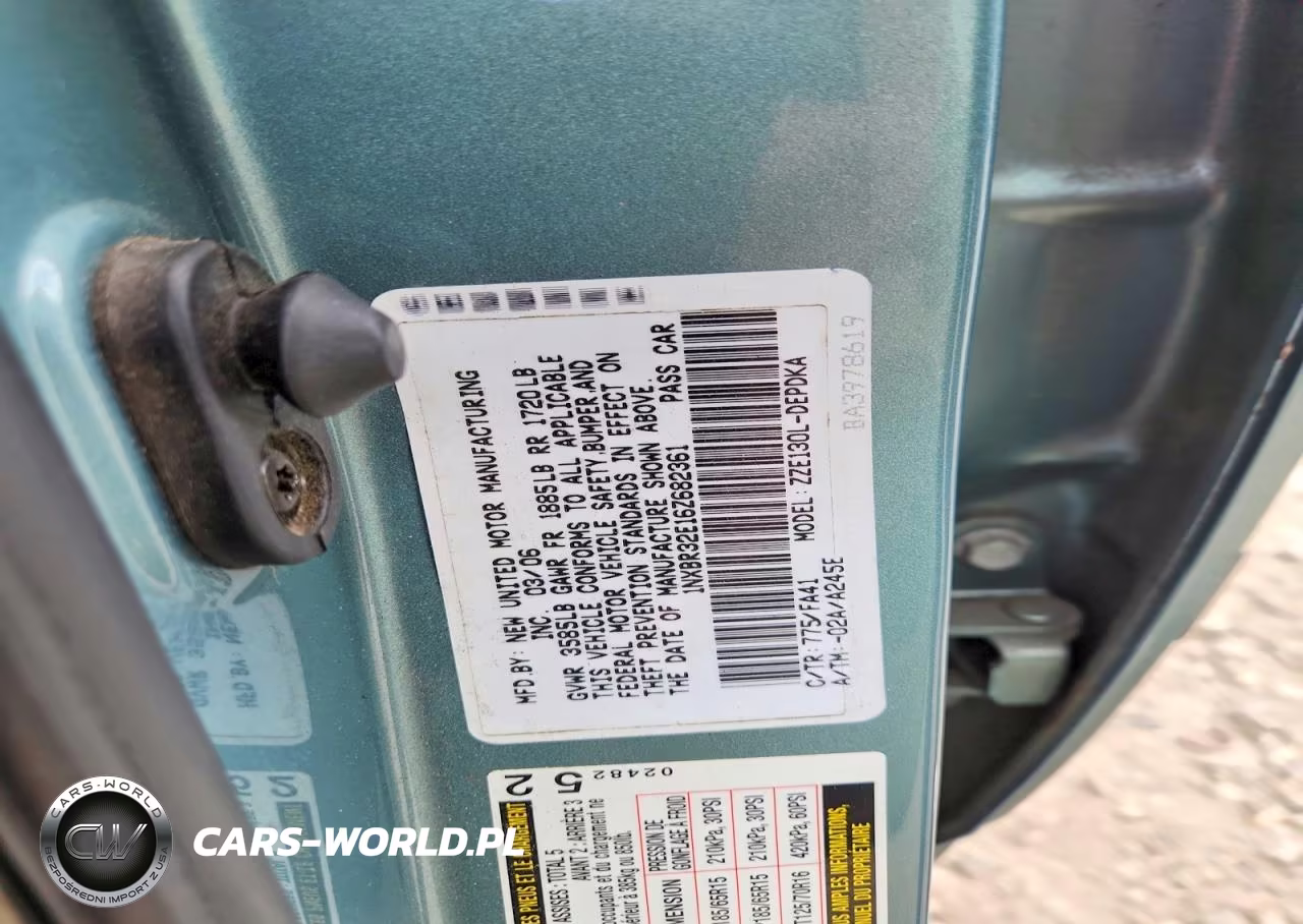 2006 Toyota Corolla Ce VIN:1NXBR32E16Z682361 - 12