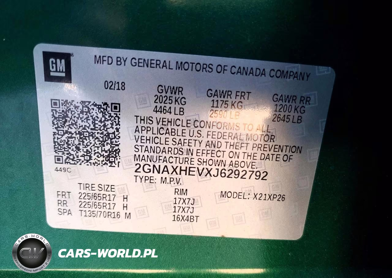2018 Chevrolet Equinox Ls VIN:2GNAXHEVXJ6292792 - 14