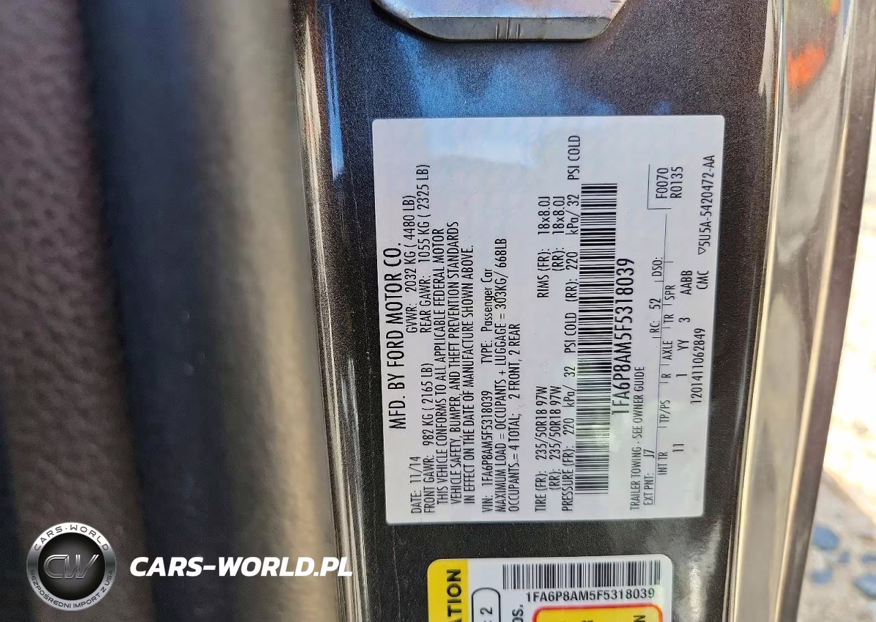 2015 Ford Mustang VIN:1FA6P8AM5F5318039 - 13