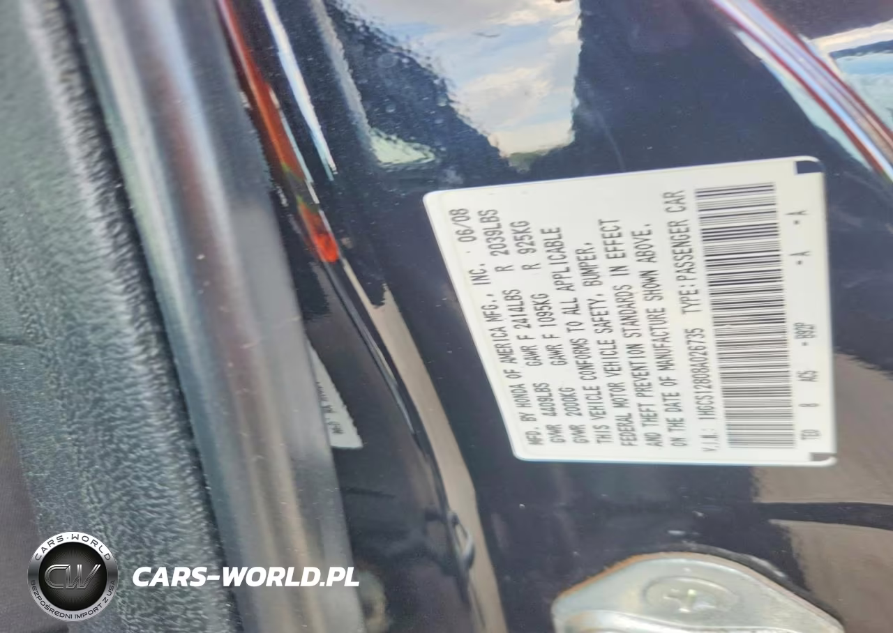 2008 Honda Accord Exl VIN:1HGCS12808A026735 - 12