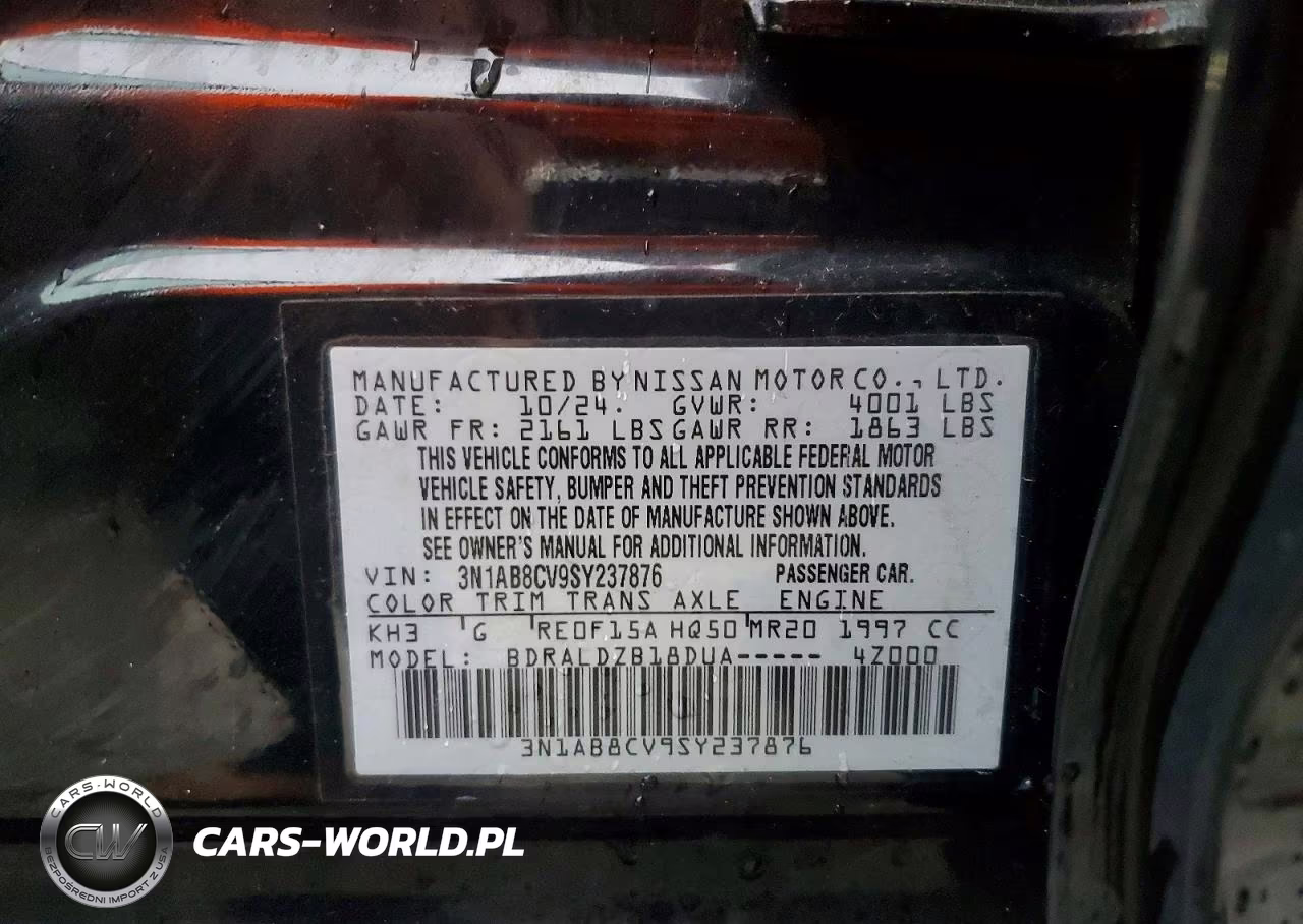2025 Nissan Sentra Sv VIN:3N1AB8CV9SY237876 - 12