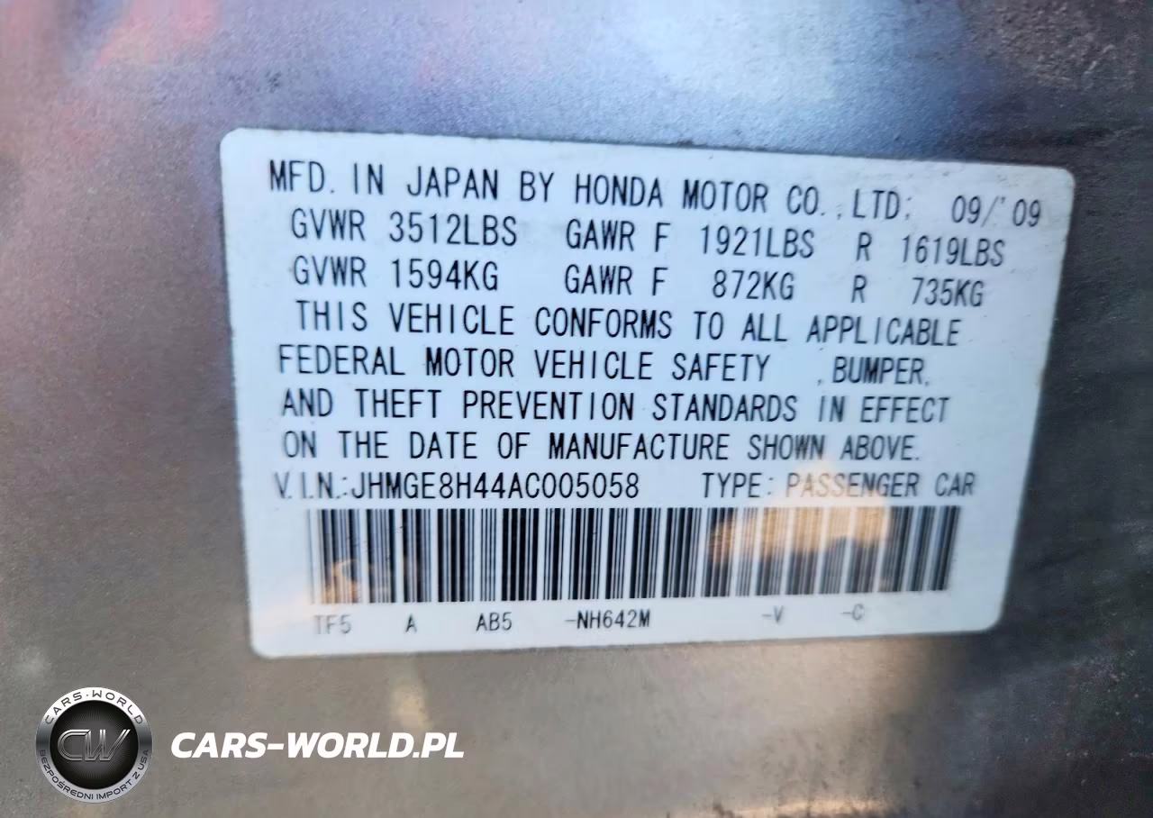 2010 Honda Fit Sport VIN:JHMGE8H44AC005058 - 12