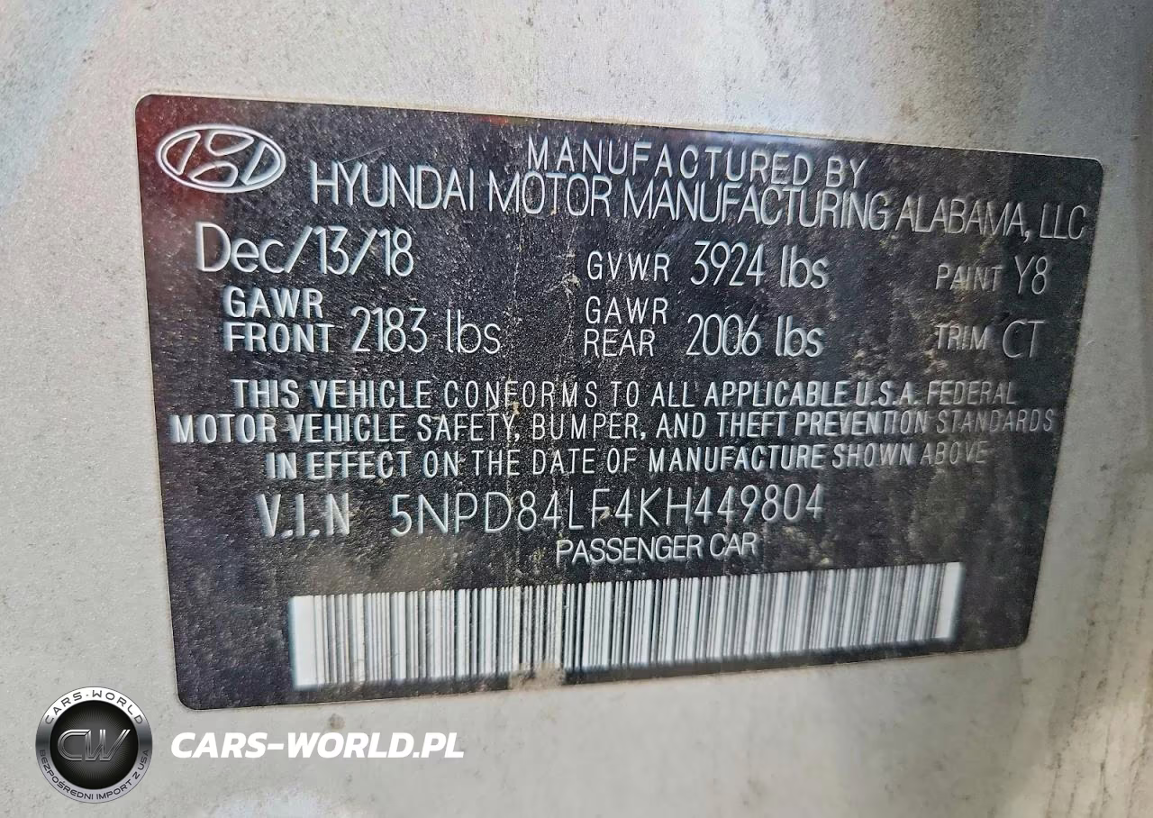 2019 Hyundai Elantra Sel VIN:5NPD84LF4KH449804 - 12