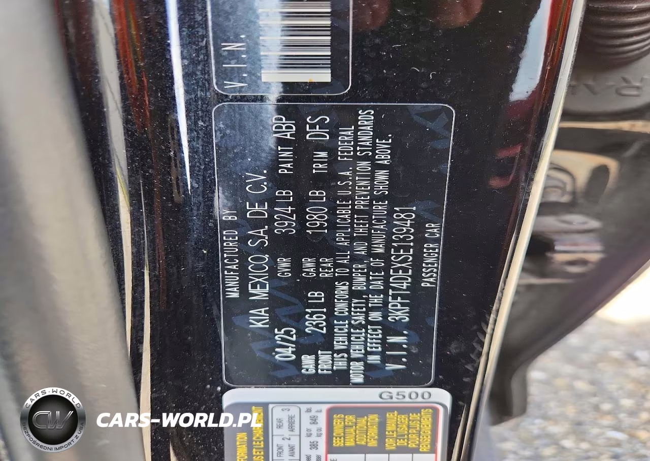 2025 Kia K4 Lxs VIN:3KPFT4DEXSE139481 - 12