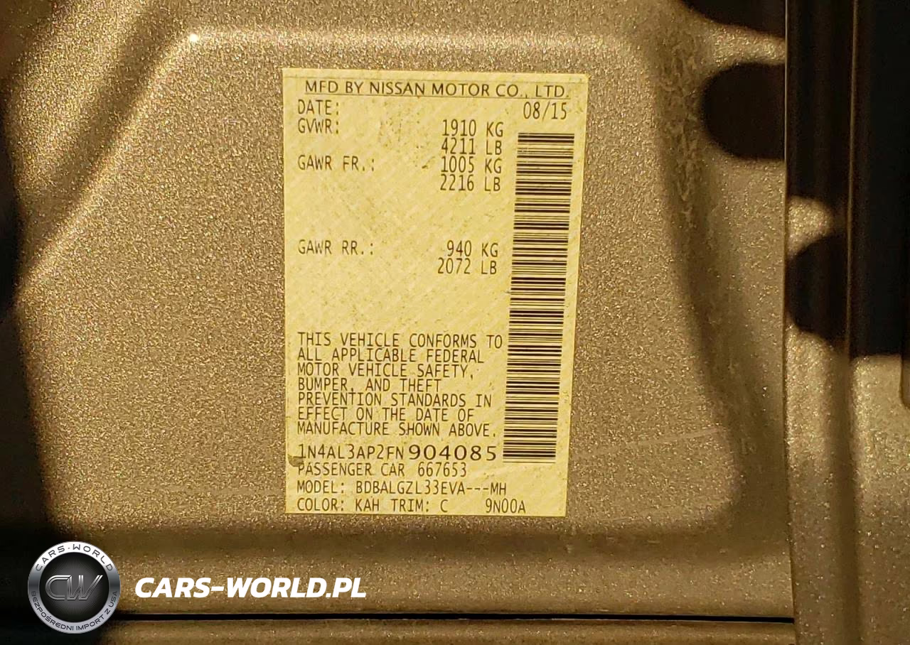 2015 Nissan Altima S VIN:1N4AL3AP2FN904085 - 12
